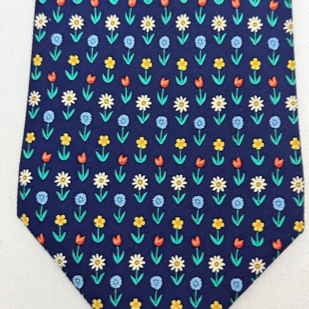 Hermes Multicolor Patterned Tie - image 7